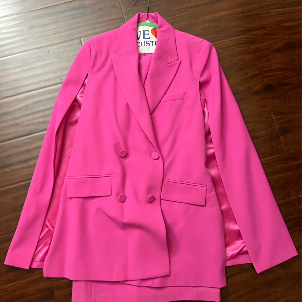 Zara Pink Double-Breasted Blazer Dress
